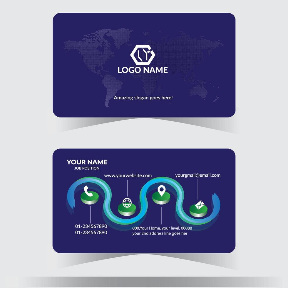 Modern business card design template, vector