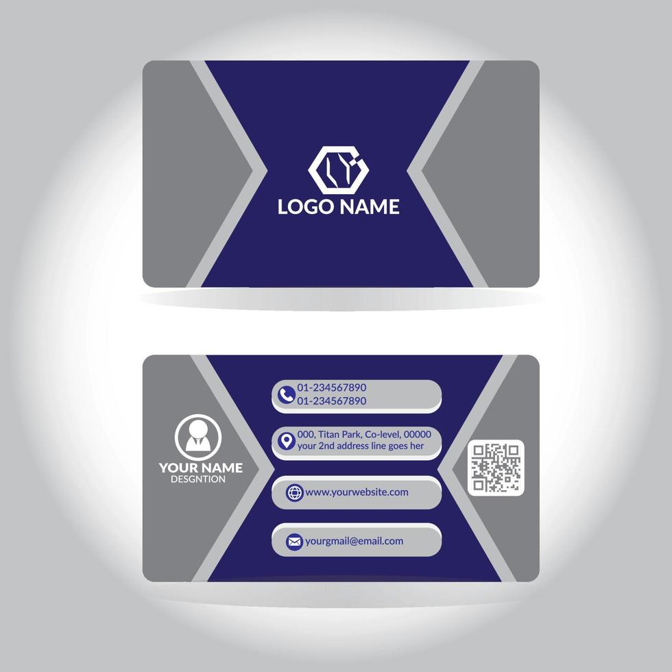 Corporate business card template, vector