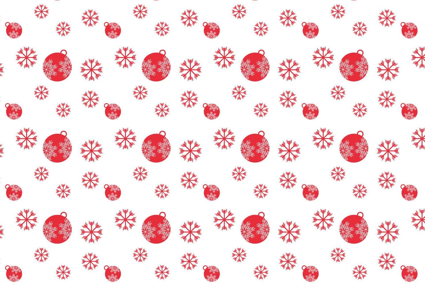Christmas simple pattern decoration with snowflakes and decoration balls. Christmas seamless pattern texture for book covers and backgrounds. Christmas abstract pattern on a white background. vector