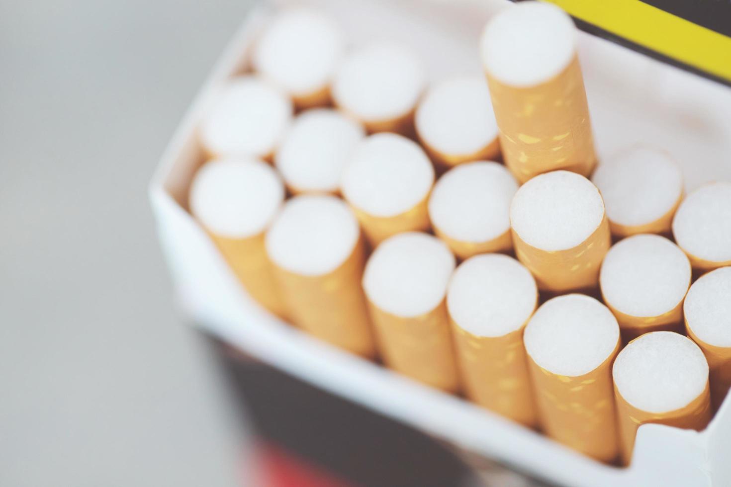 Cigarettes in a pack photo