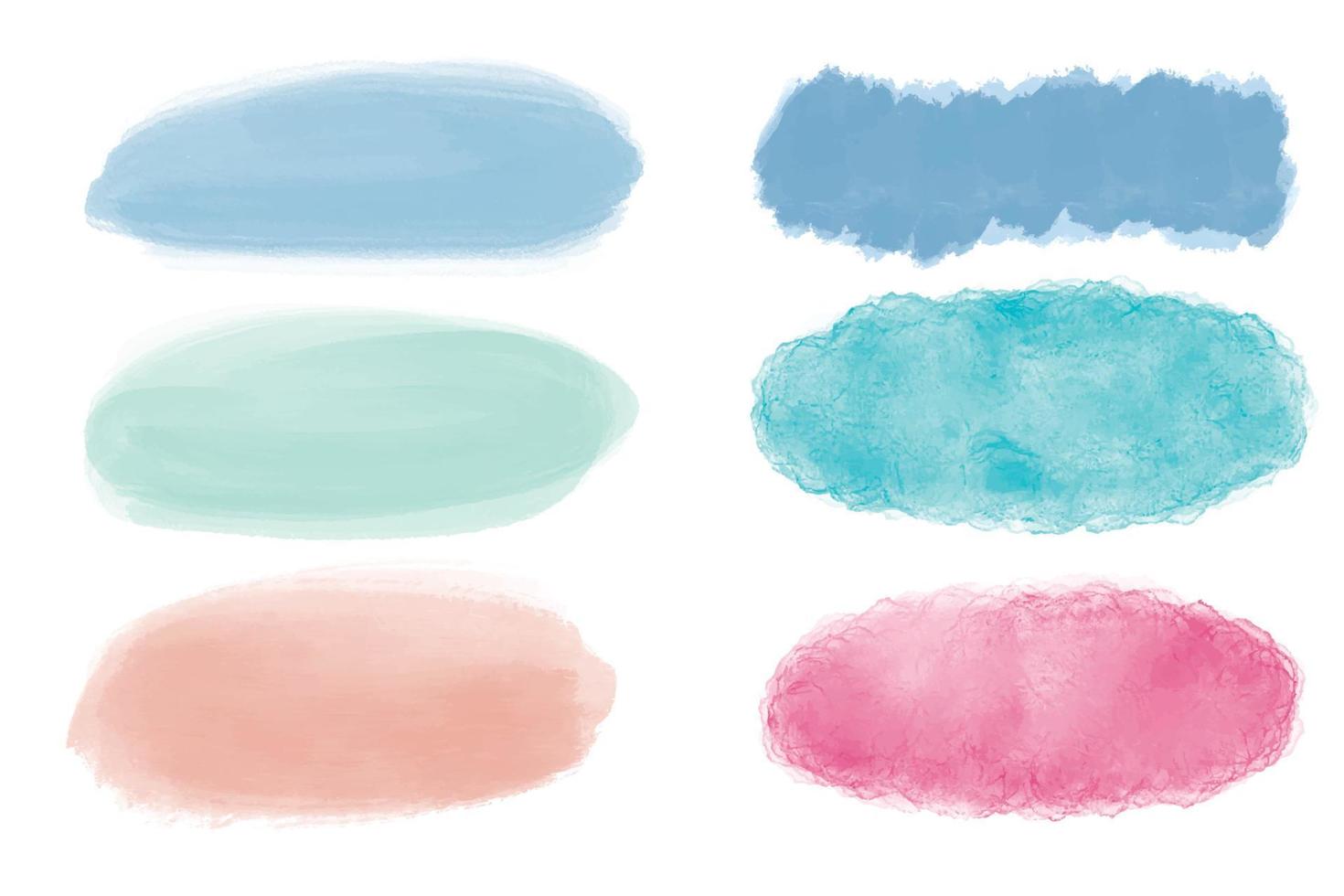 Colorful brush stroke design vector set. watercolor Vector set of grunge colorful brush strokes