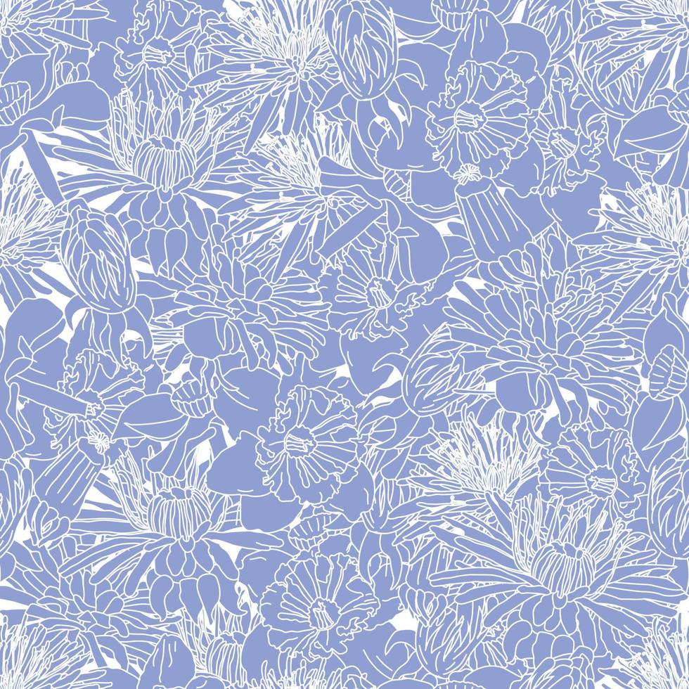 fondo floral sin costuras para textiles de moda, gráficos, fondos y artesanías vector