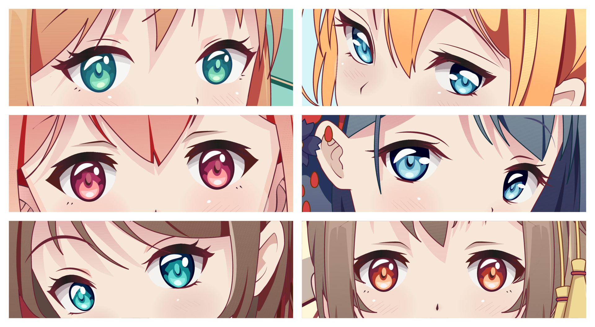 Anime manga asian eyes look. Japanese cartoon comic book concept. T