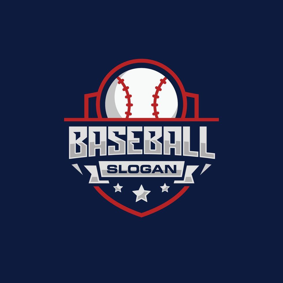Baseball team emblem logo design vector illustration