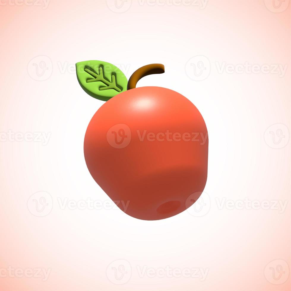 3d rendering of back to school icon, apple photo