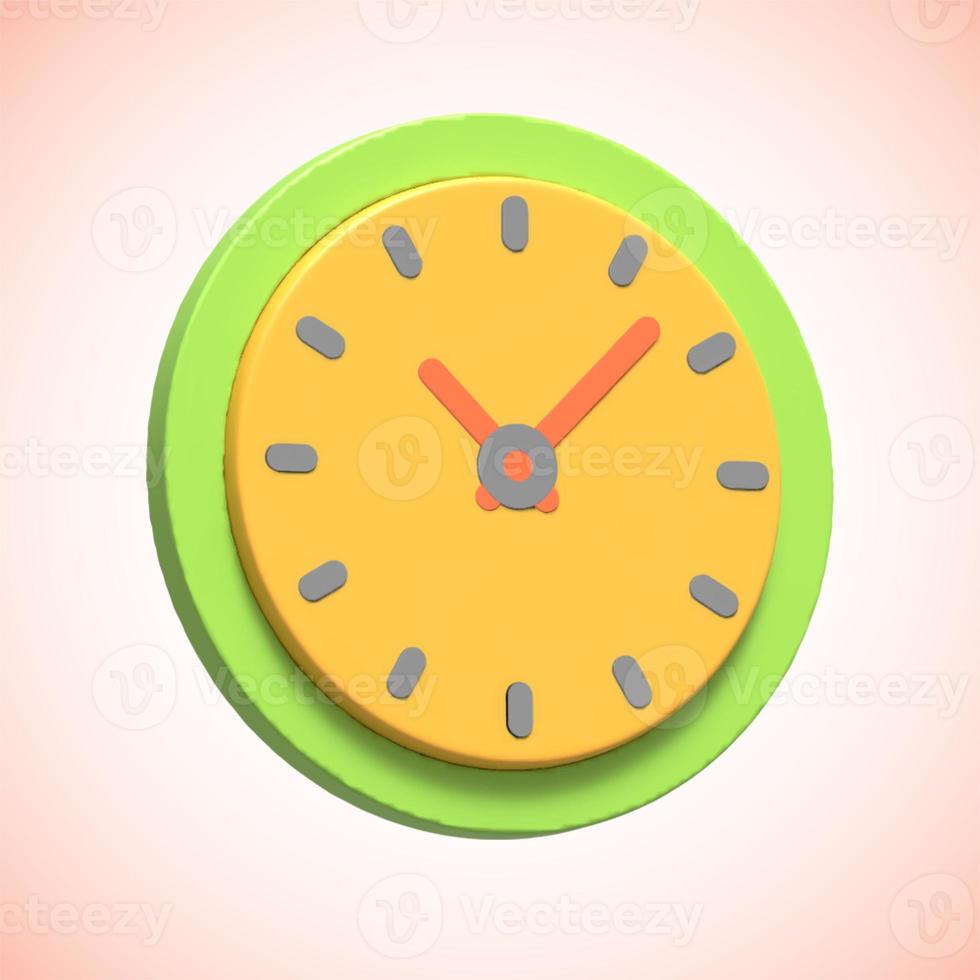 back school 3d, Alarm clock icon isolated 3d render illustration photo