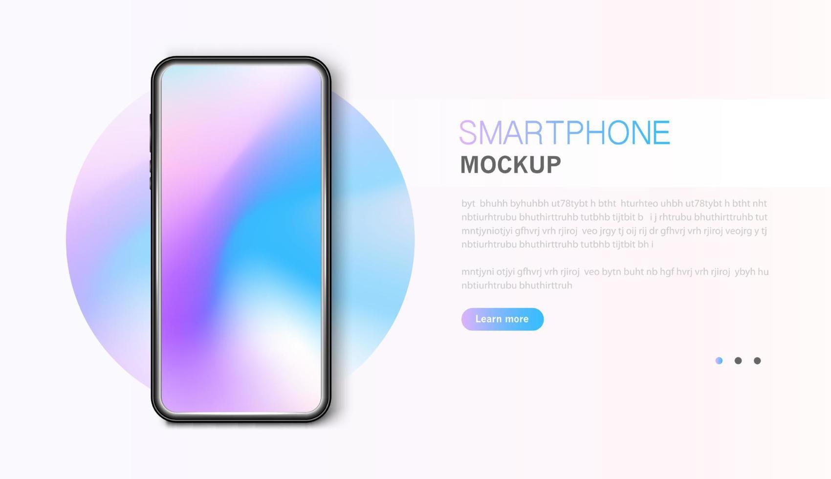 Smartphone mockup. Device UI, UX mockup for presentation modern template for infographics or presentation design. Vector design