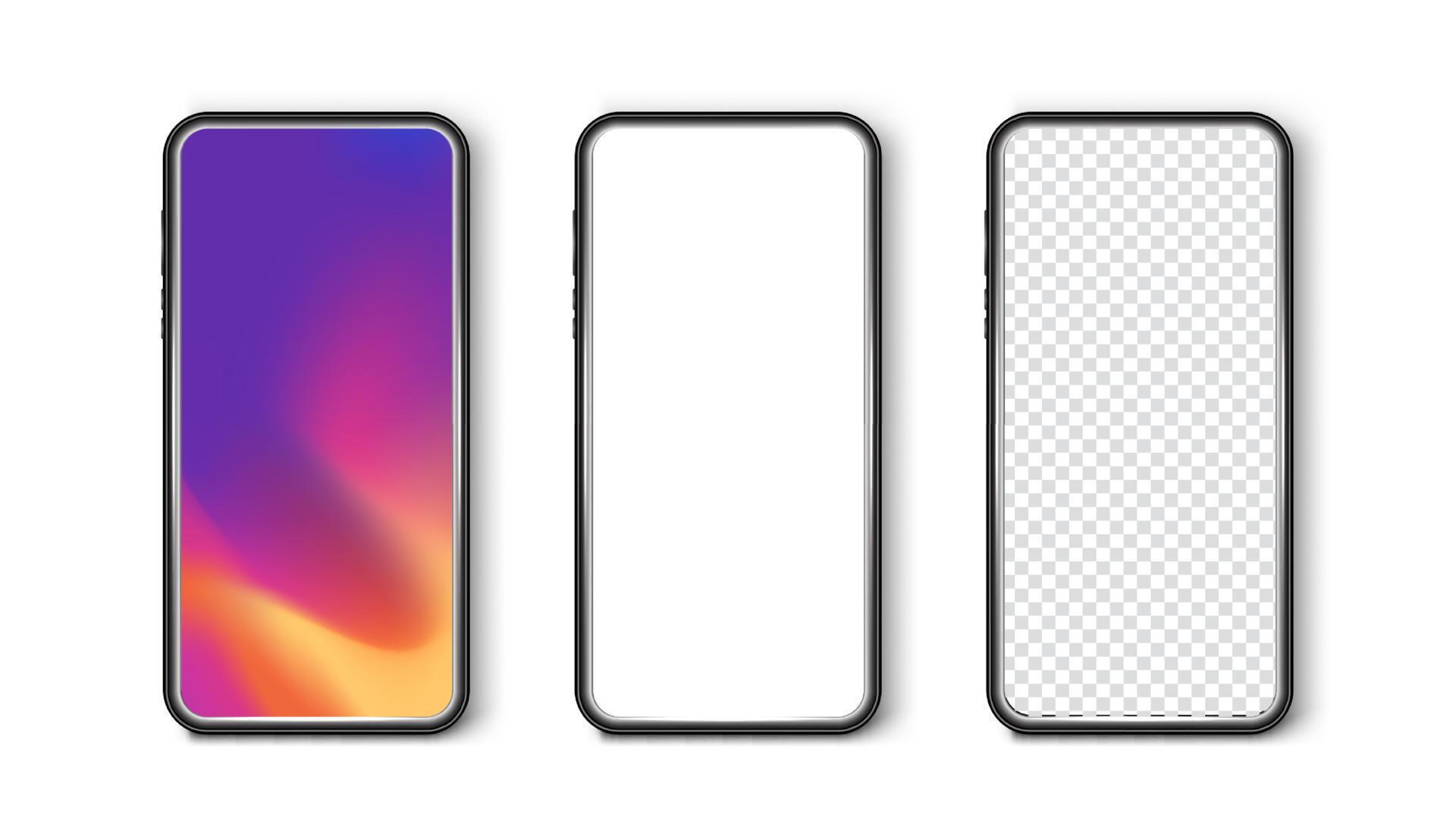 Smartphone mockup. Device UI, UX mockup for presentation modern ...