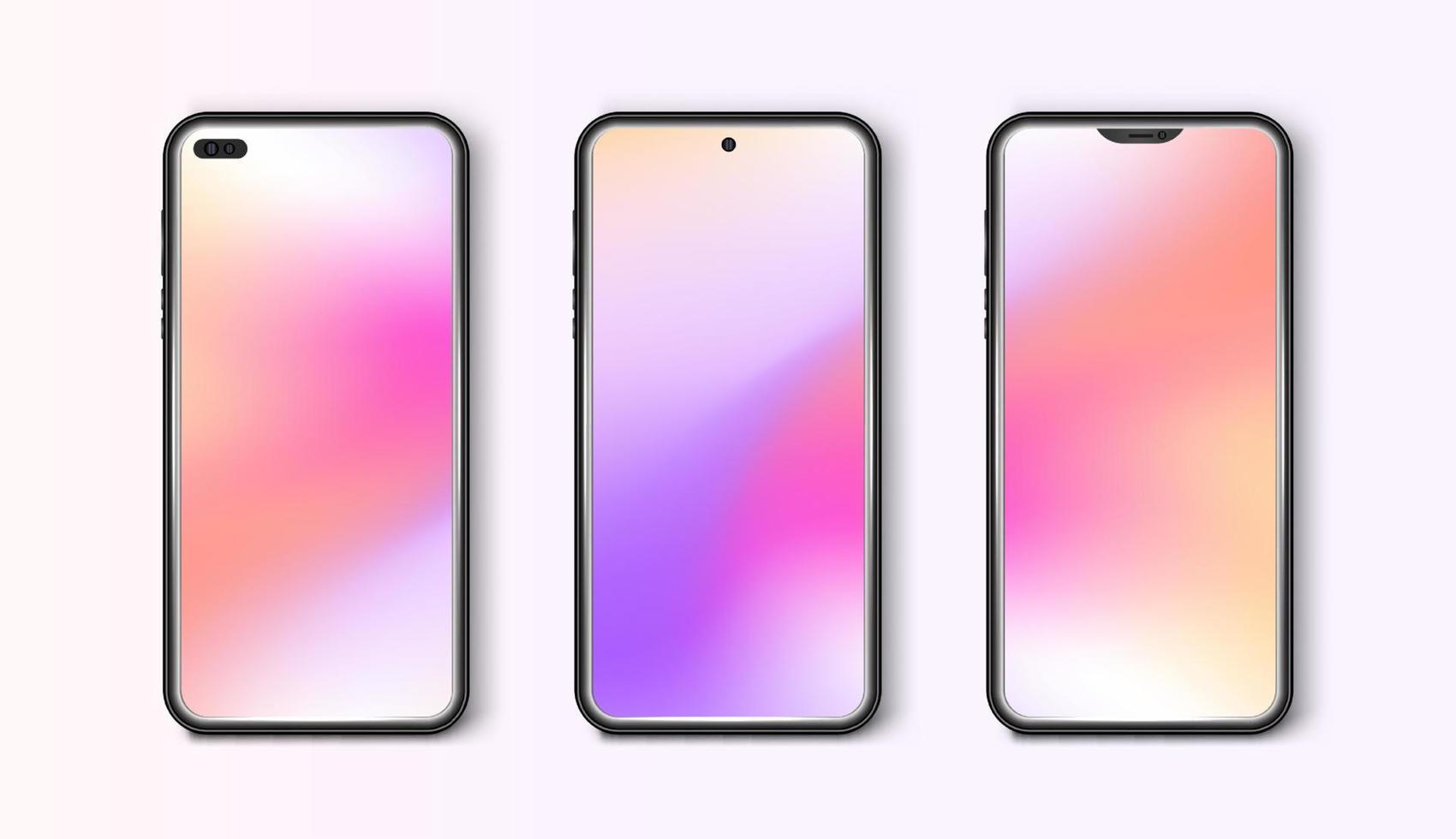 maqueta de teléfono inteligente. dispositivo ui, maqueta ux para presentación plantilla moderna para infografías o diseño de presentación. diseño vectorial vector