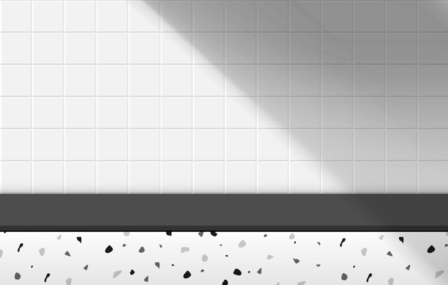 fondo gris cosmético y podio premium de mármol terrazo para presentación de productos, marca y presentación de empaques. escenario de estudio con fondo de sombra. diseño vectorial vector