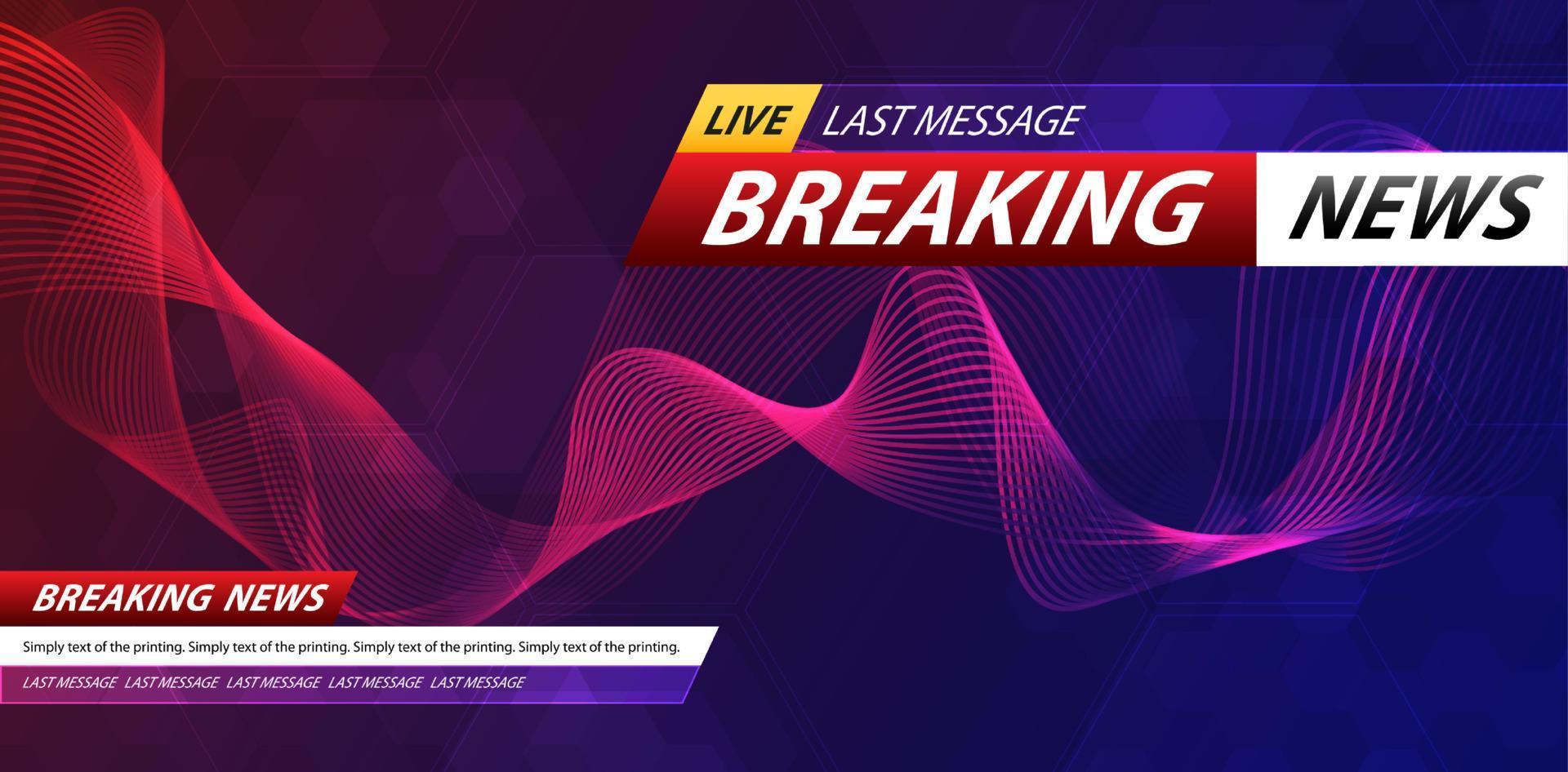 Breaking news background business or technology template. breaking news  text on dark blue with light effect. digital technology, TV news show  broadcast. vector design 10586397 Vector Art at Vecteezy