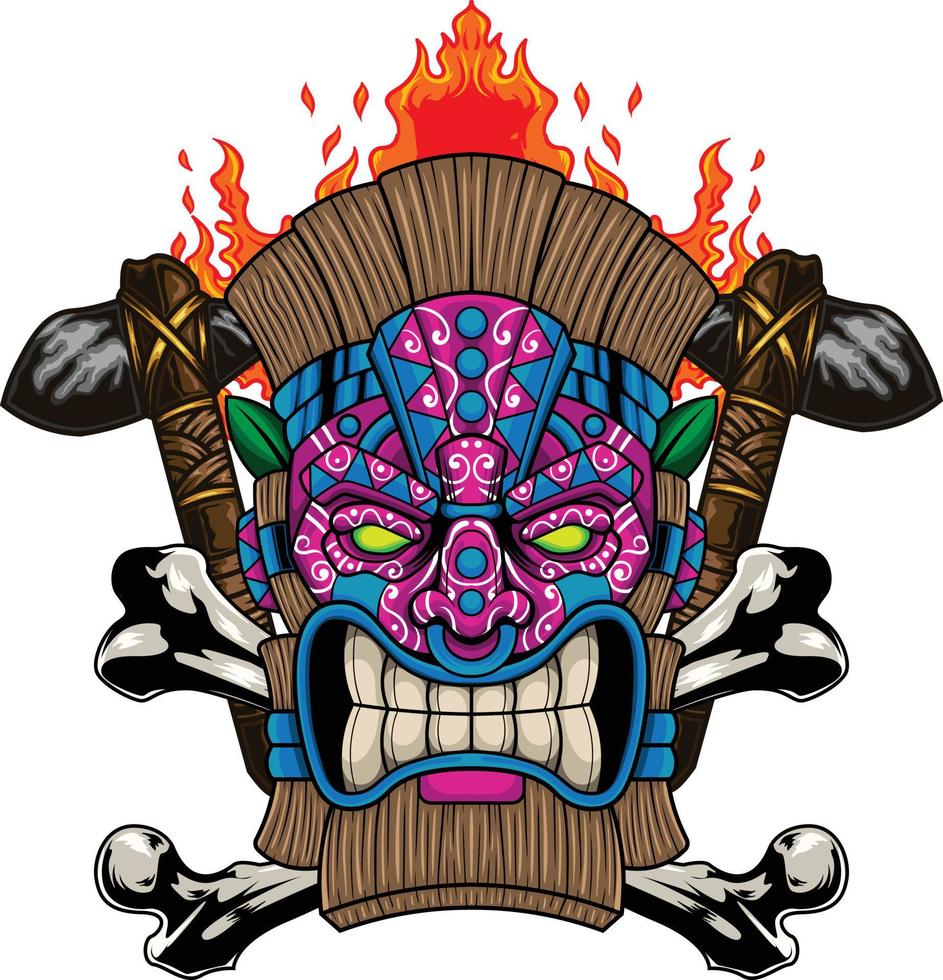 Tiki Mask 9.1 vector
