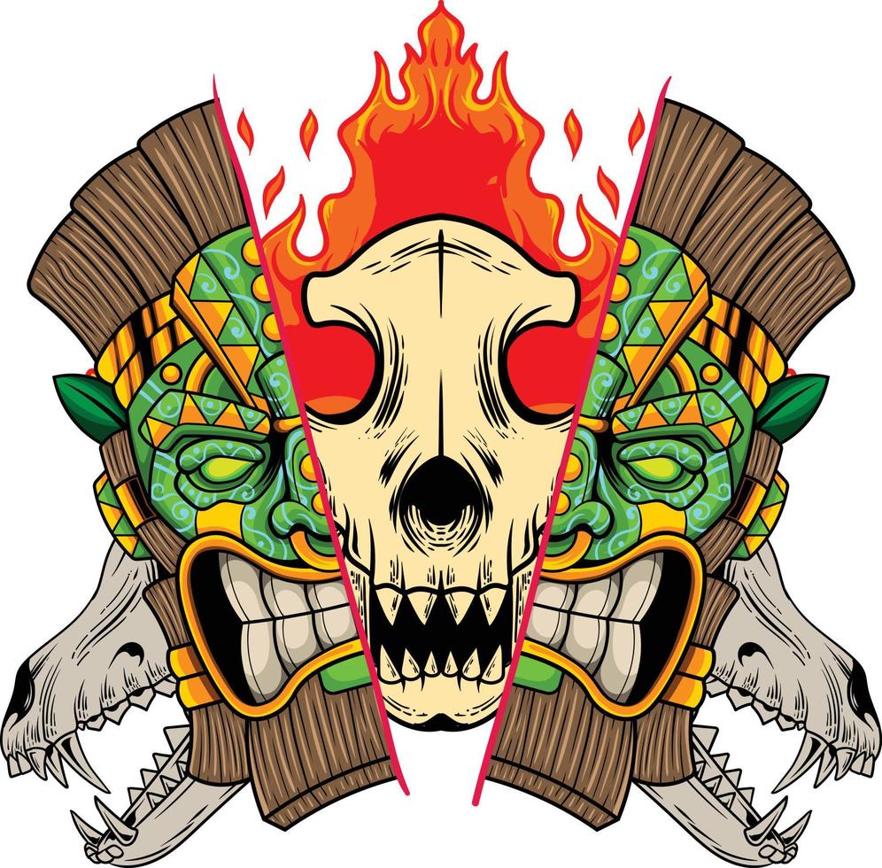 Tiki Mask 9.4 vector