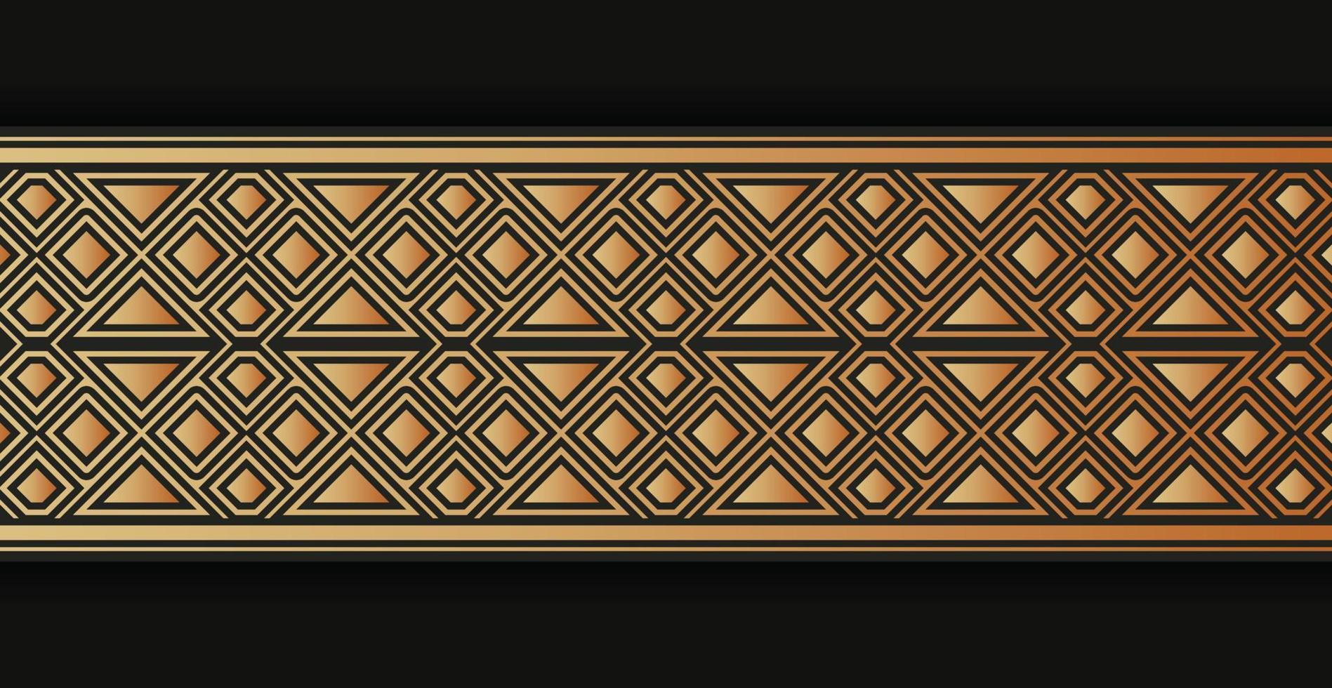 Elegant golden ornamental border template vector