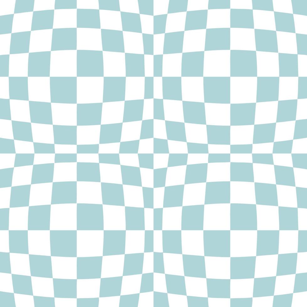 Groovy trippy grid seamless pattern in retro style. vector