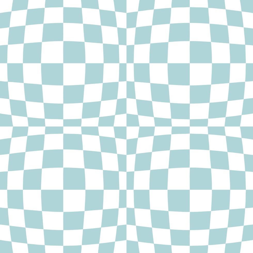 Groovy trippy grid patrón sin costuras en estilo retro. vector