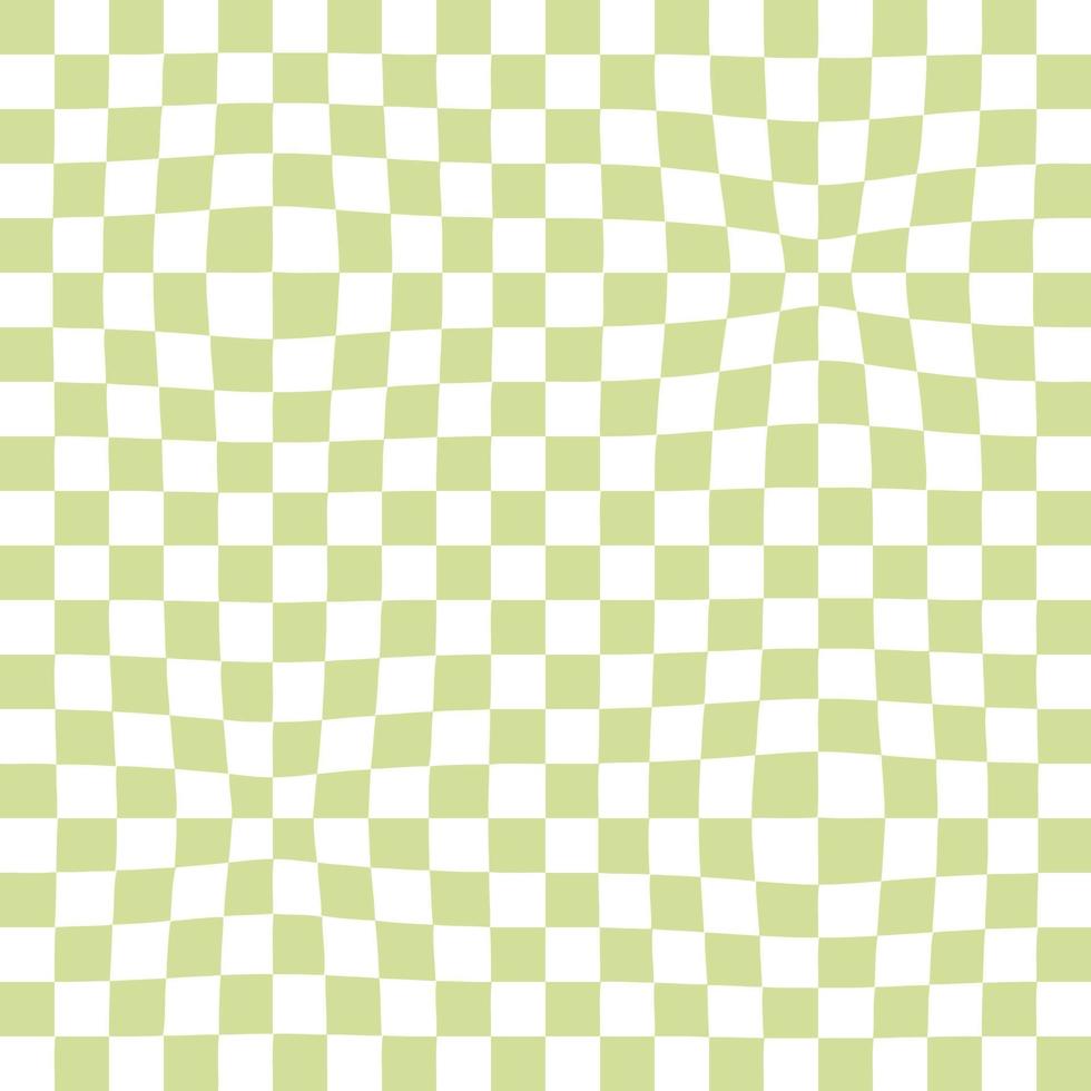 Checkered seamless background with distorted squares. vector