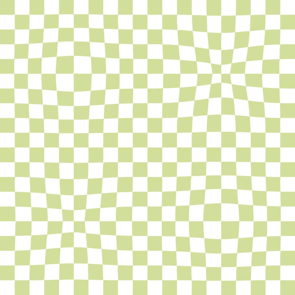 Checkered seamless background with distorted squares. vector