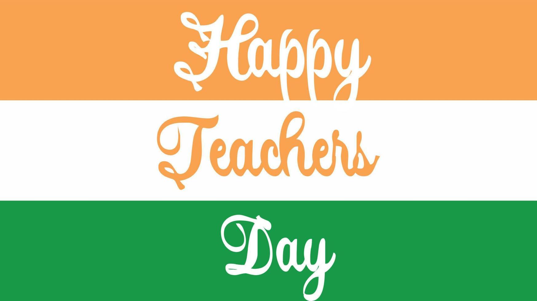 Happy teachers day celebration concept illustration with Indian flag. vector