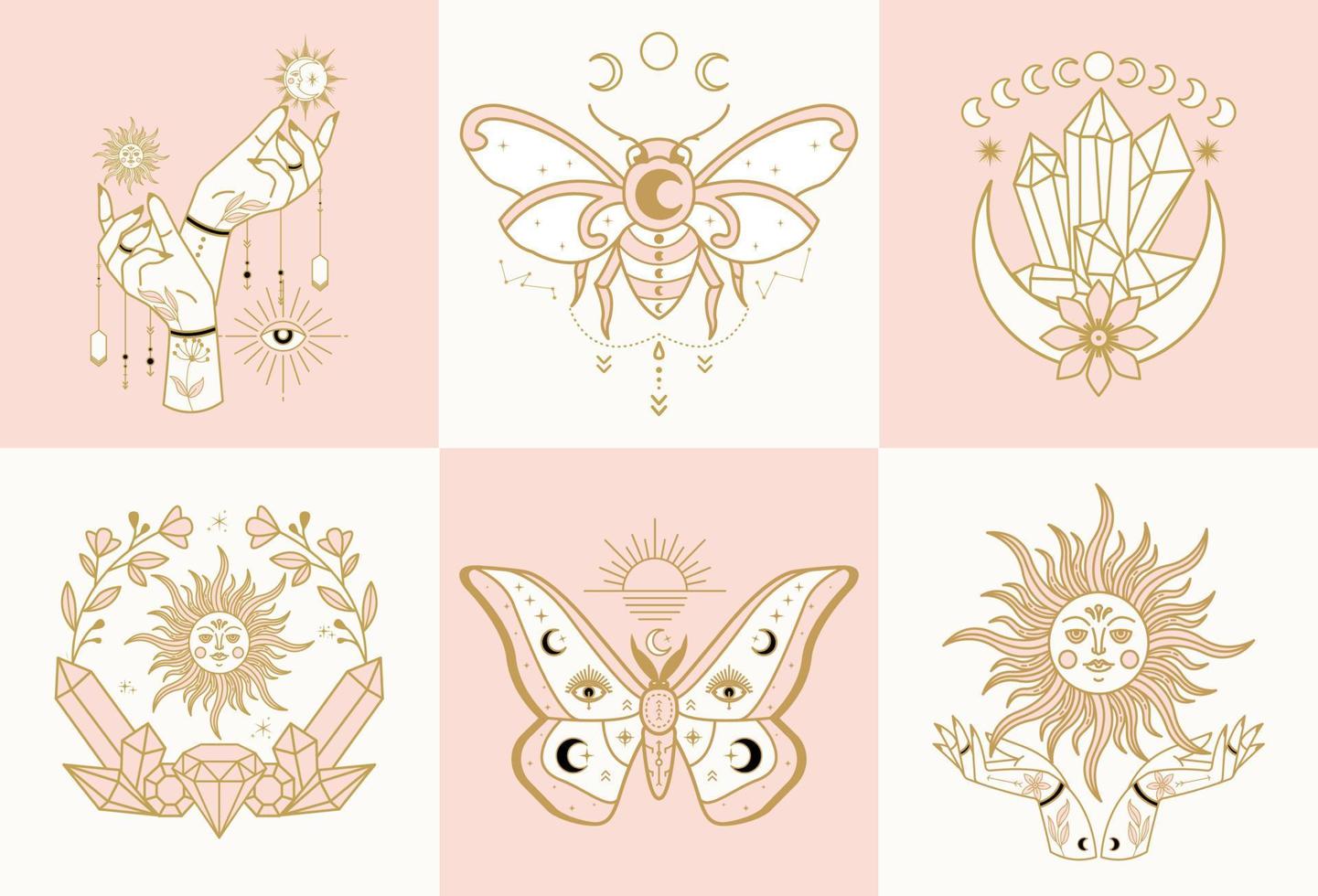 Mystical and celestial vector
