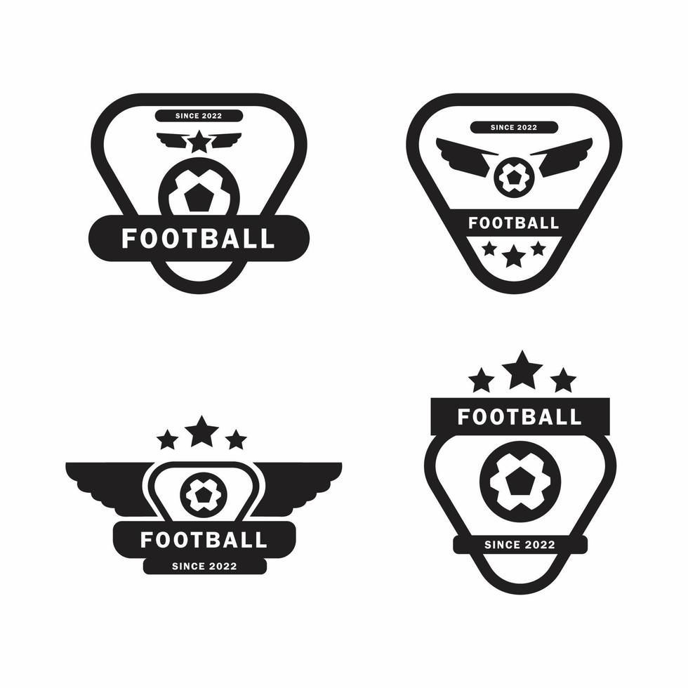 colección de logos de fútbol vector