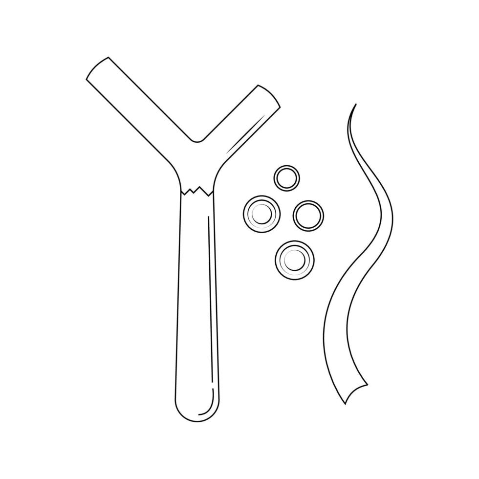 Spring Onion Outline Icon Illustration on White Background vector