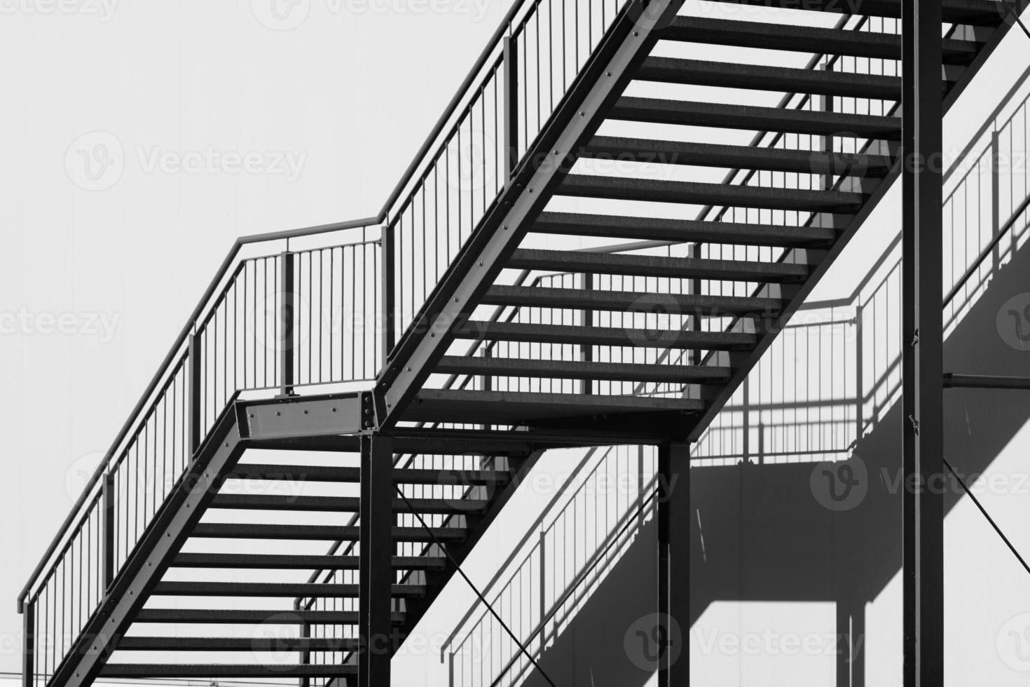black and white staircase photo