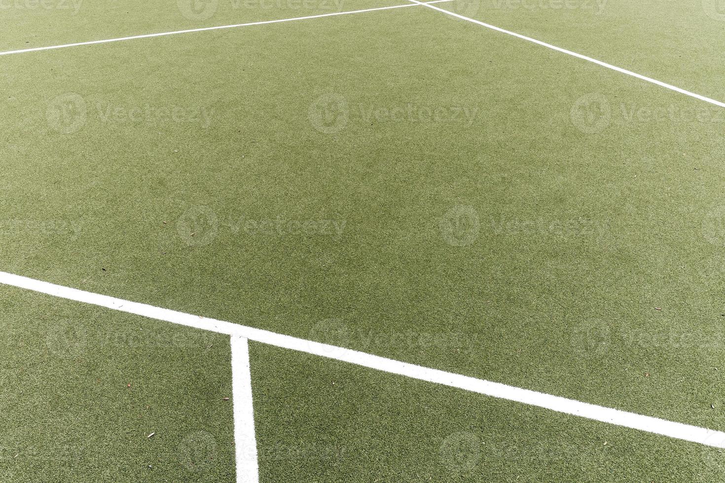 court grass with white lines photo