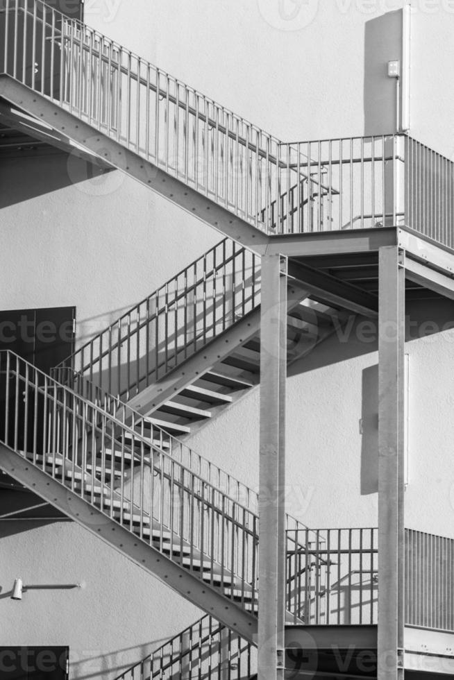 black and white staircase photo