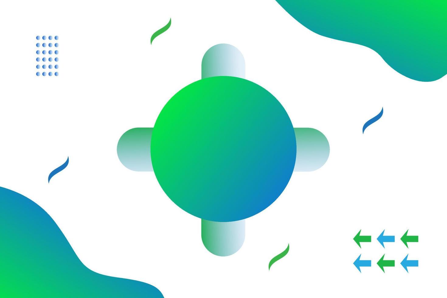 geometric abstract background vector, shaped fluid in green blue. templates for banners, posters, brochures, magazine covers and more vector