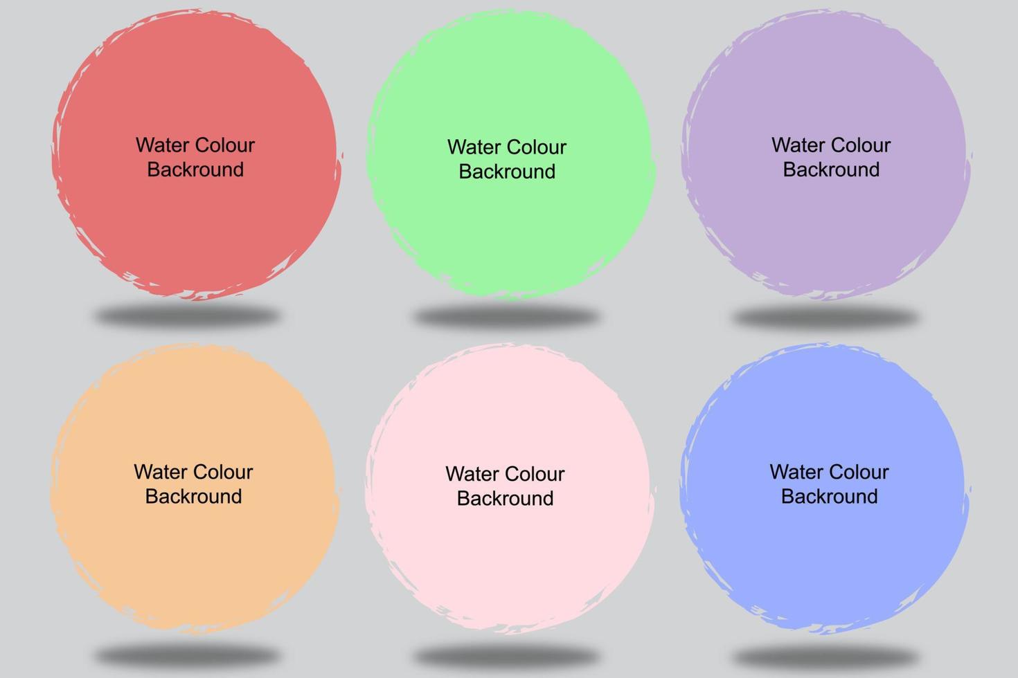 a collection of pastel colors in the form of a circle. consists of 6 colors 10587489 Vector Art