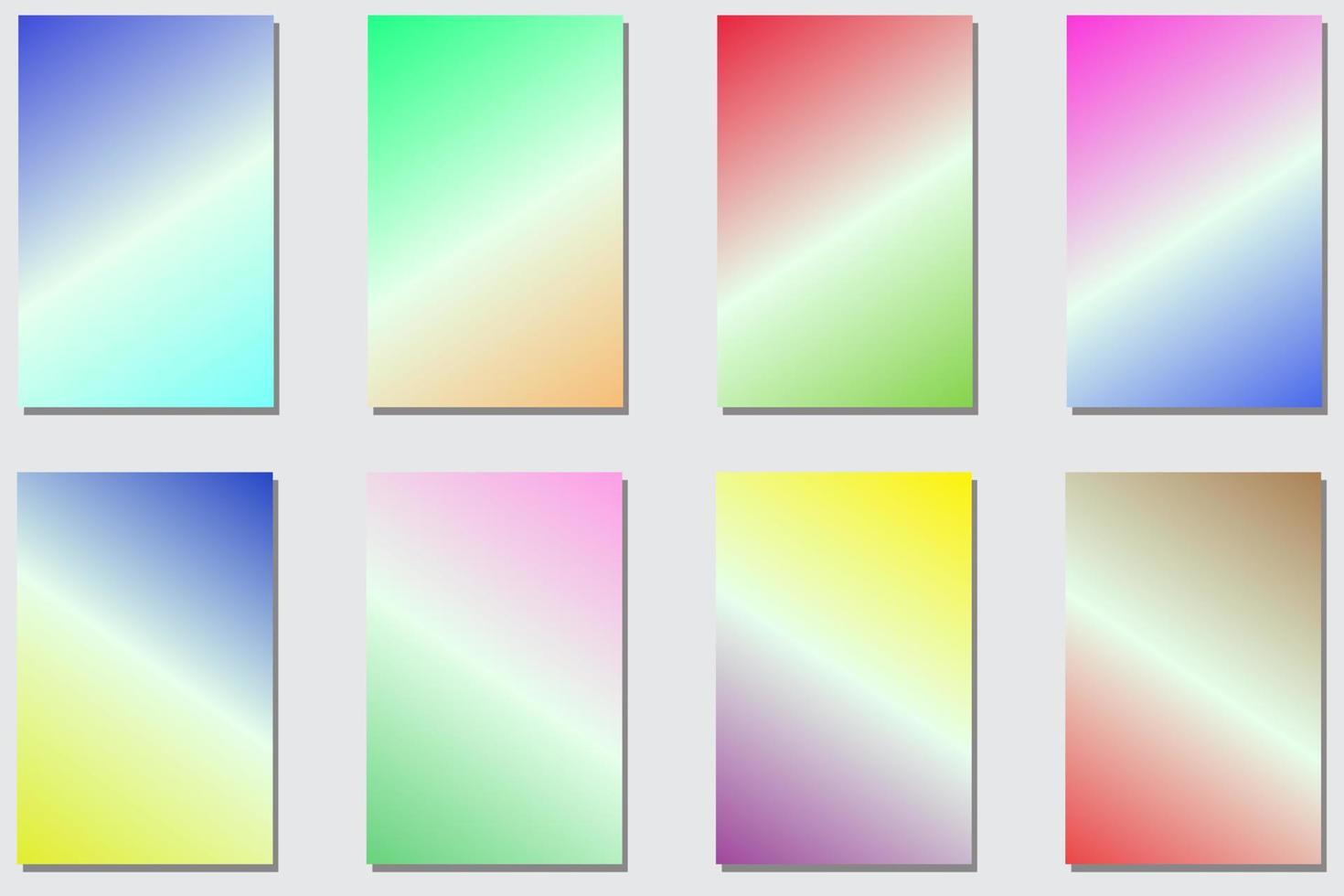 background vector, pastel color gradient. set of backgrounds for personal computers, smart phones, social media and more vector