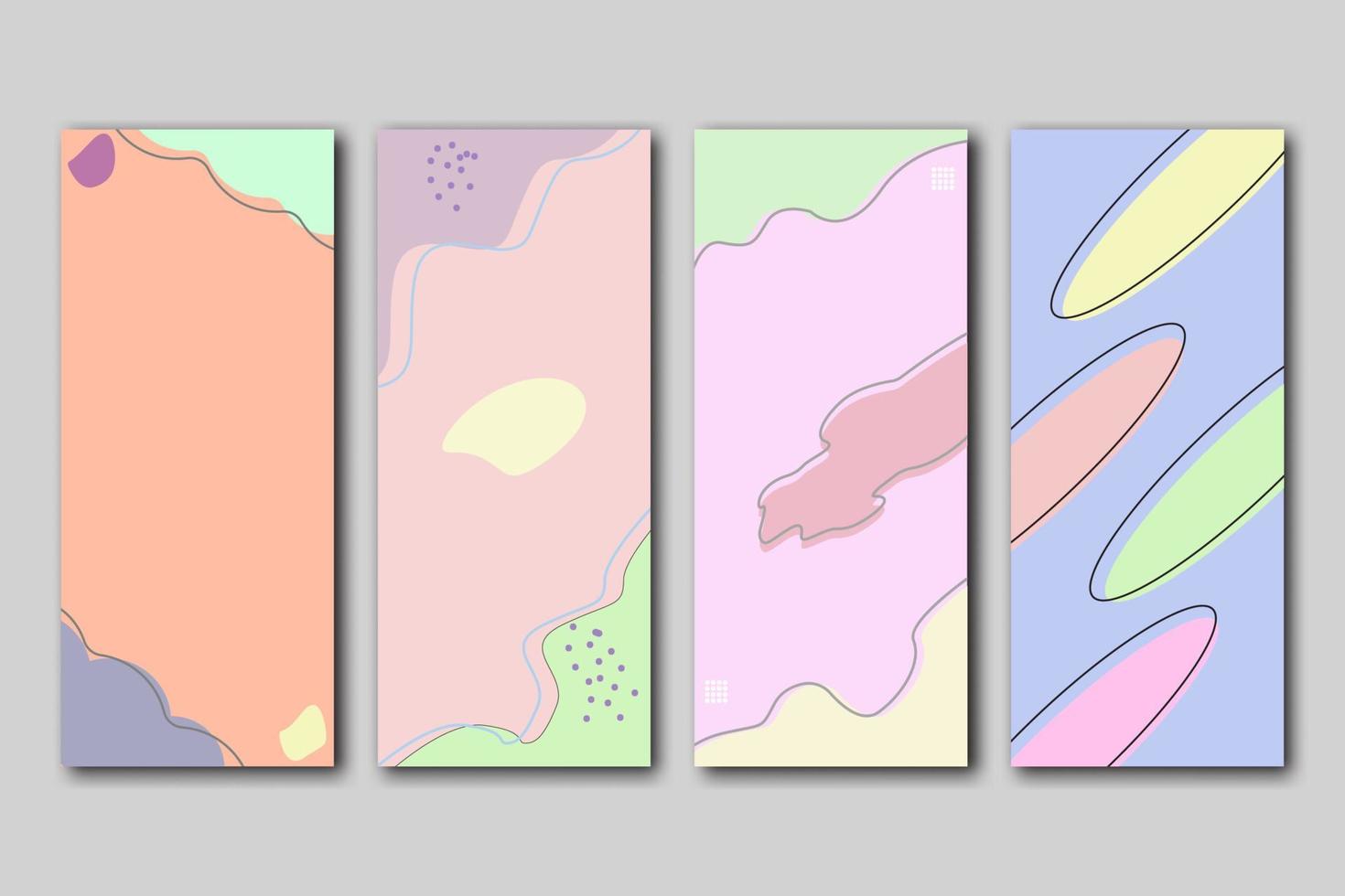 plantilla de fondo abstracto de estilo plano y moderno. con colores pastel y trazos. se puede usar para redes sociales, invitaciones, carteles de pared y más vector