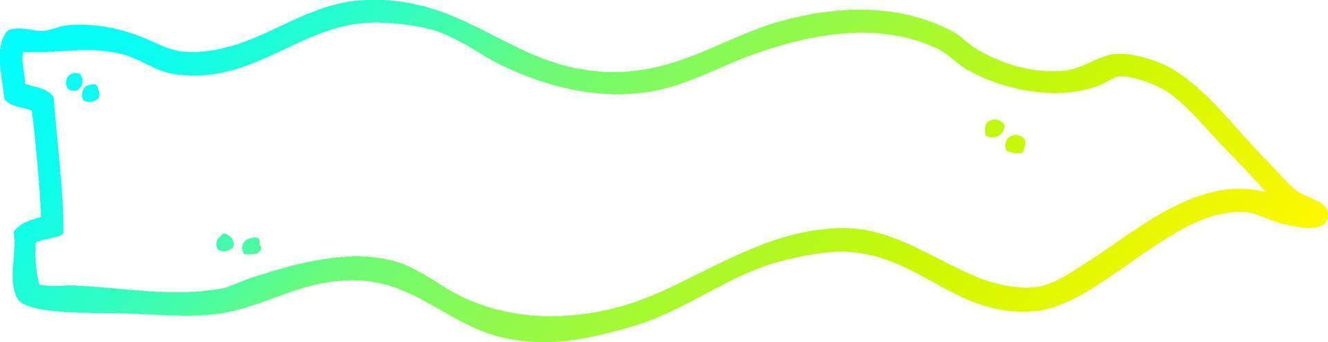 cold gradient line drawing cartoon waving banner vector