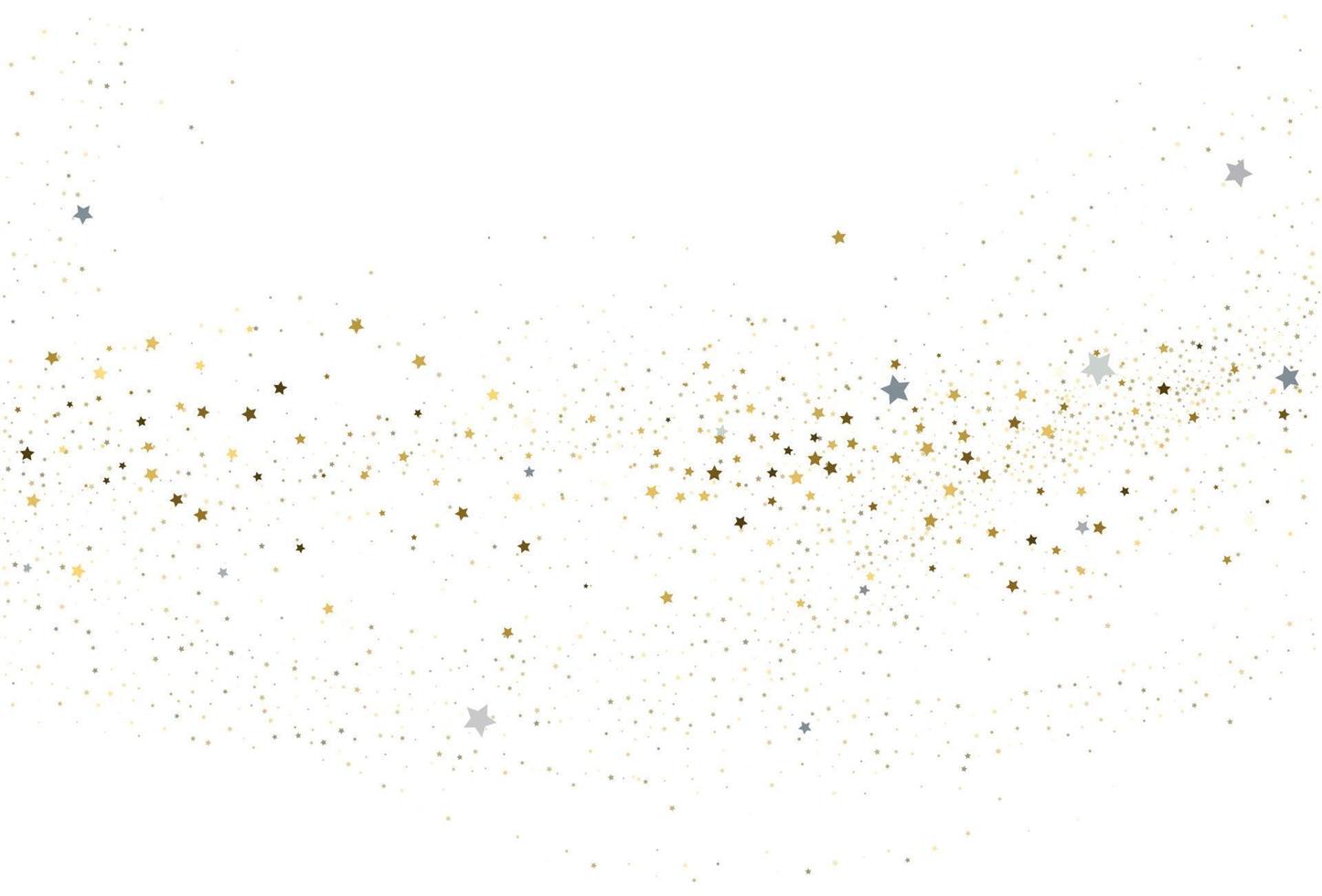 Light gold and light silver glitter confetti background. vector