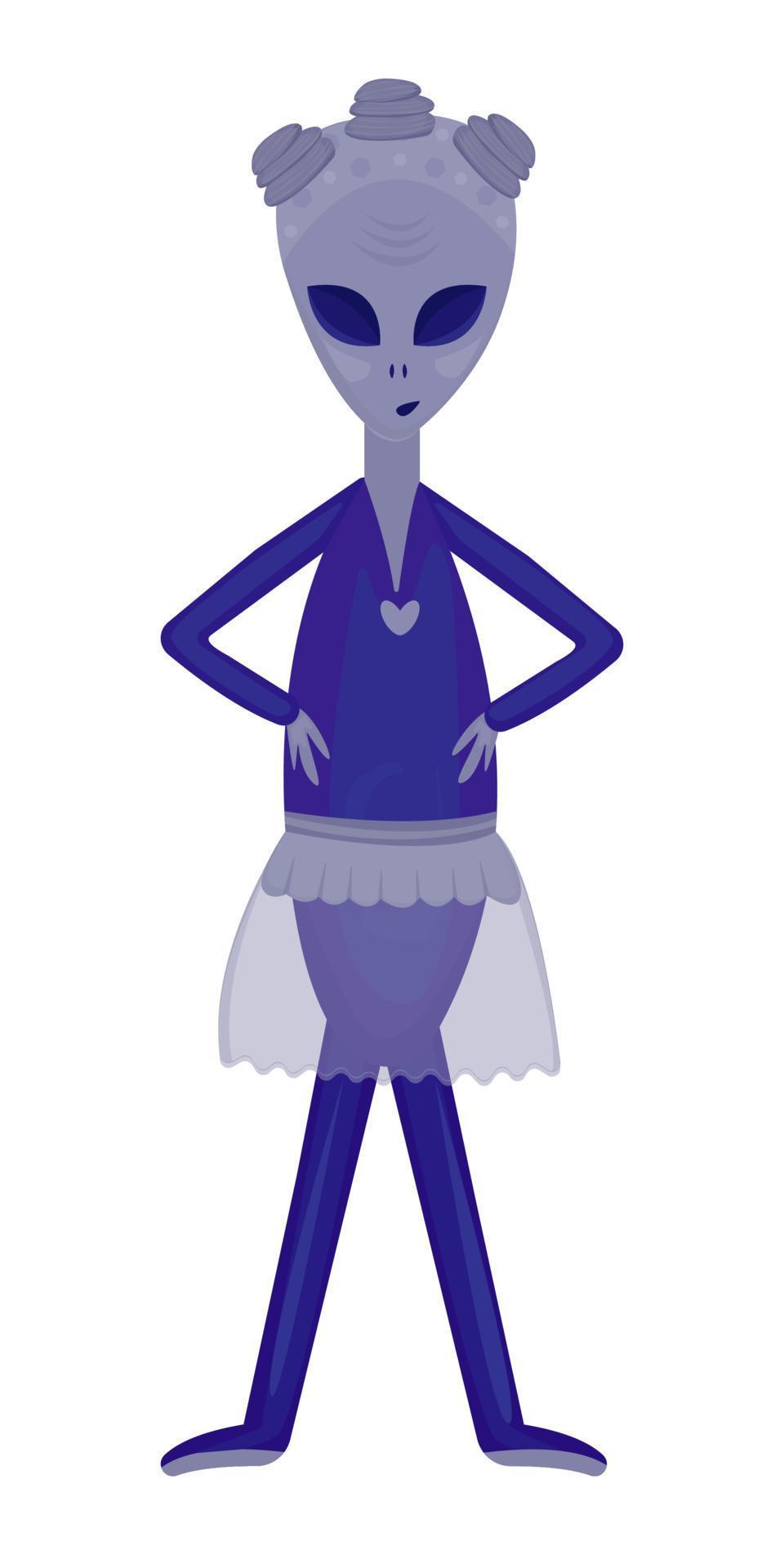 Female alien, cute illustration 10588023 Vector Art at Vecteezy