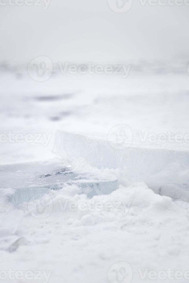 Frozen river detail photo