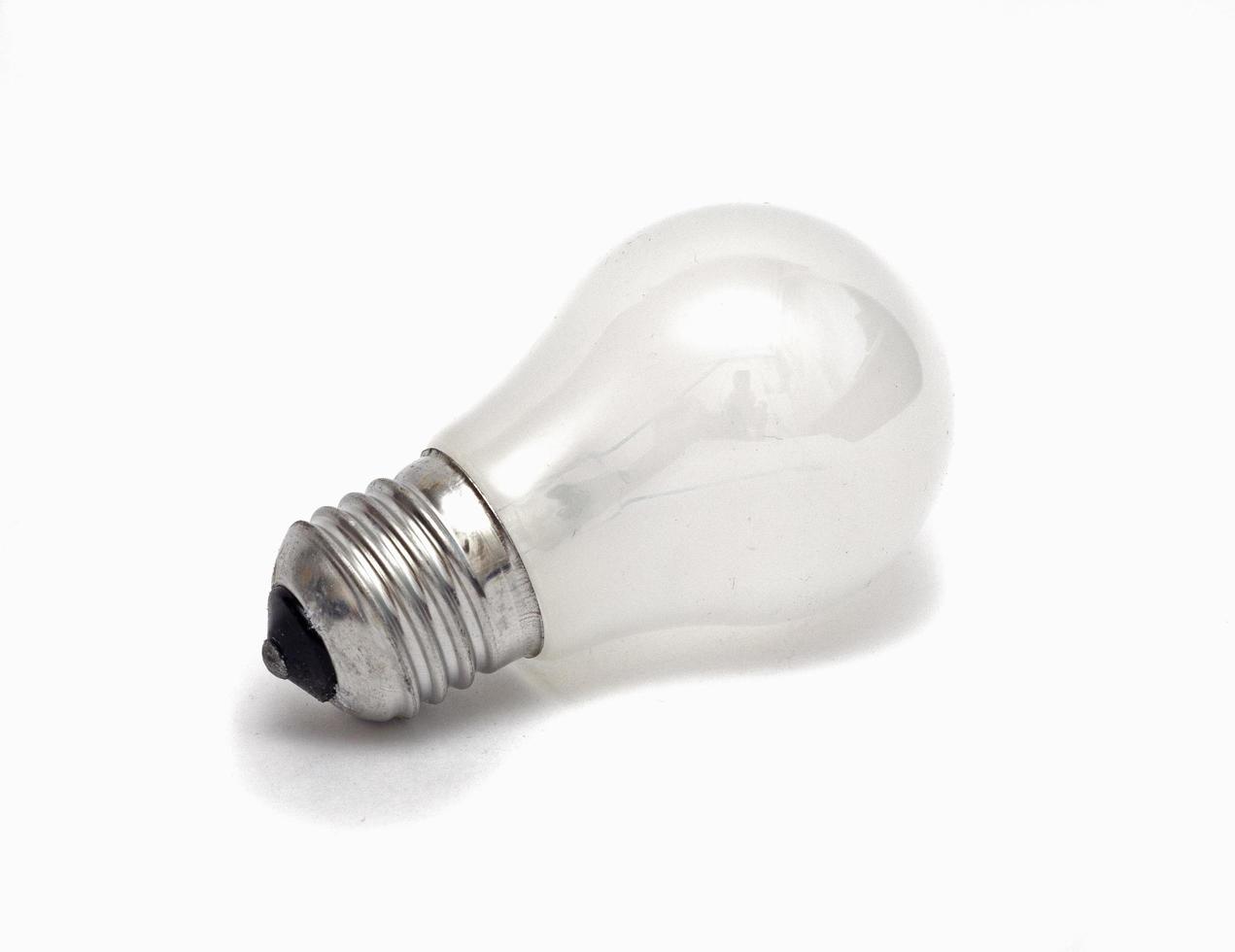 matte electric light bulb isolated on white. photo