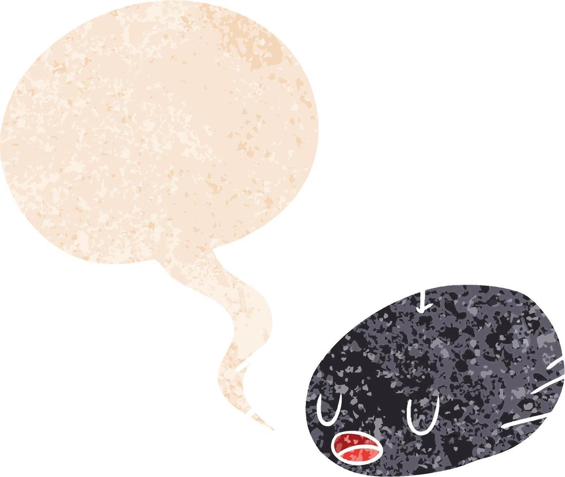 cartoon spider and speech bubble in retro textured style vector