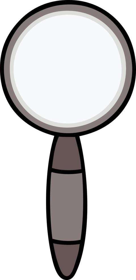 cute cartoon magnifying glass vector