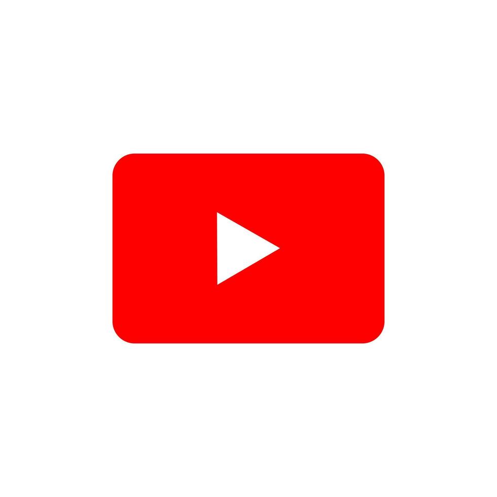 Youtube Logo in Red Color for play button vector