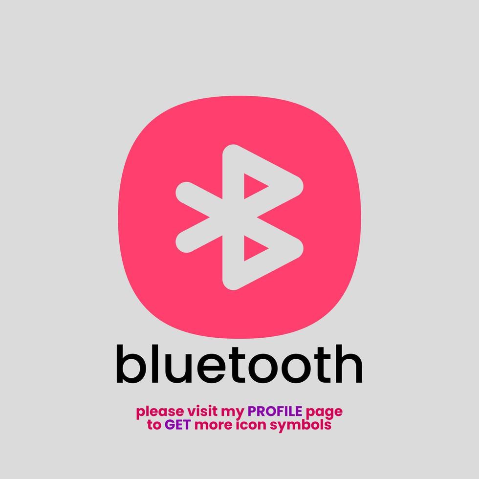 lindo símbolo de bluetooth para el icono de la aplicación o el logotipo de la empresa - estilo de recorte versión 1 vector