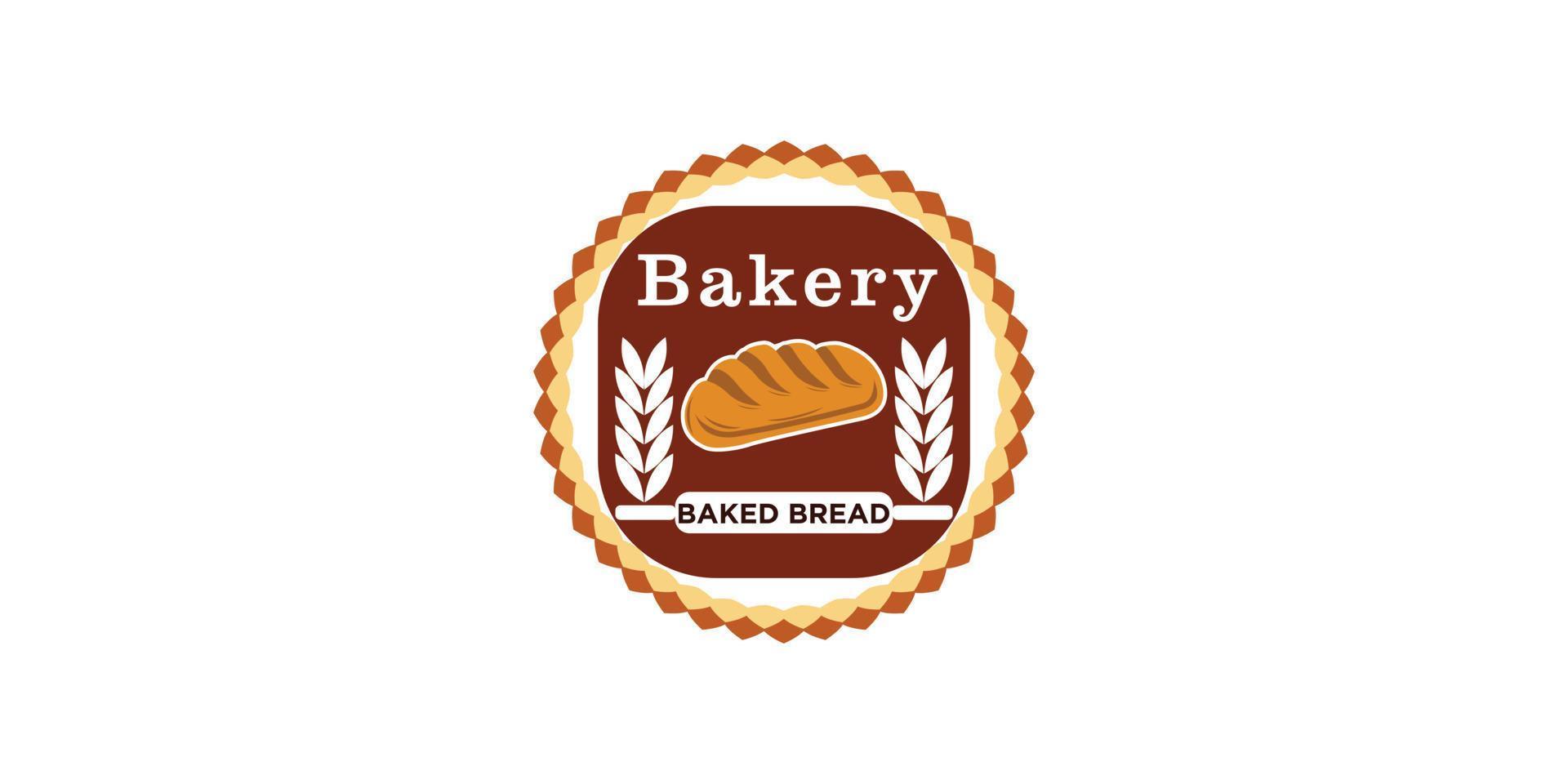 bakery logo template with creative concept vector