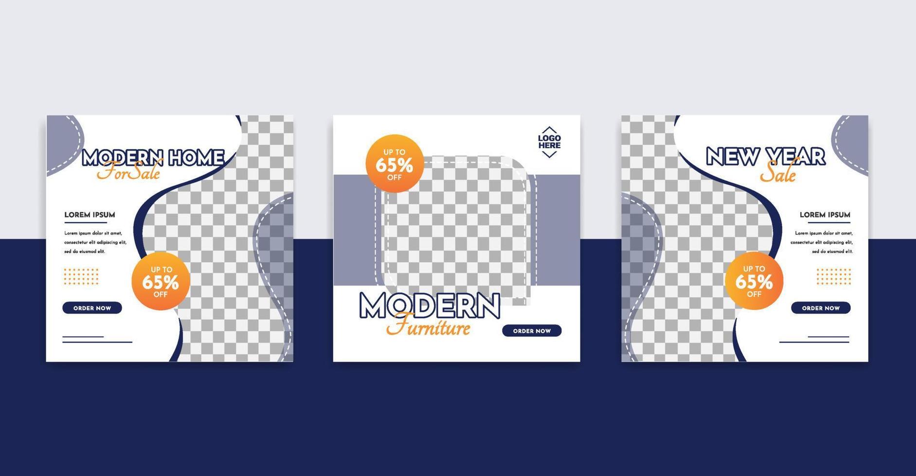 Modern Social Media Post for Marketing and Promotion vector