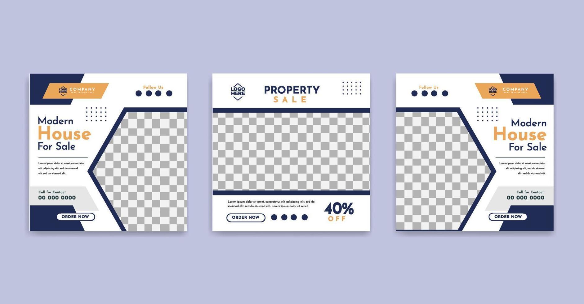 Modern Social Media Post for Marketing and Promotion vector