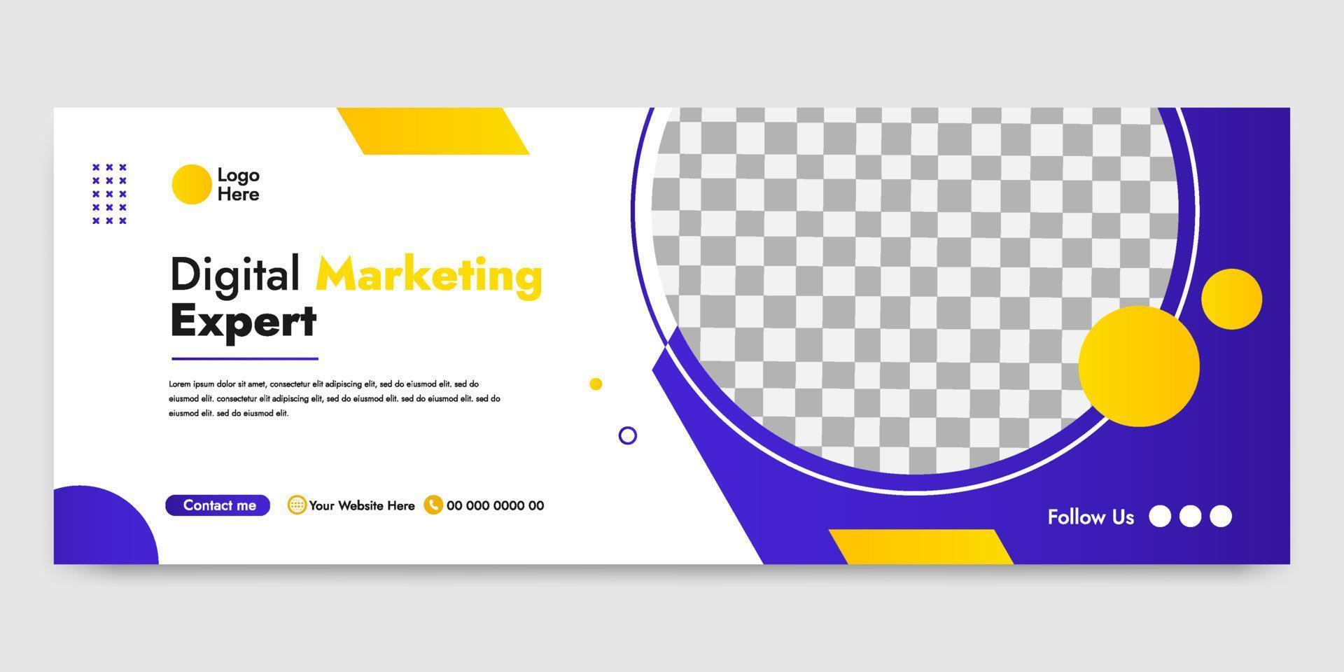 Digital Marketing Agency Banner Template vector