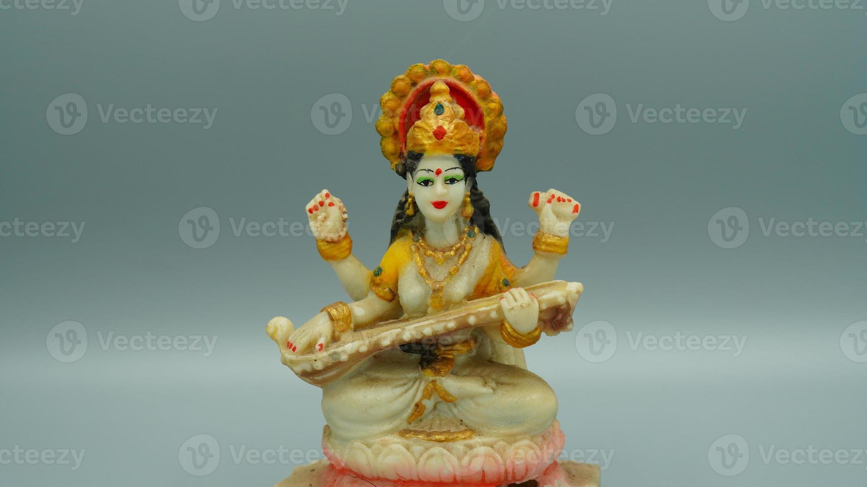 indian hindu god saraswati mata image hd on white background photo