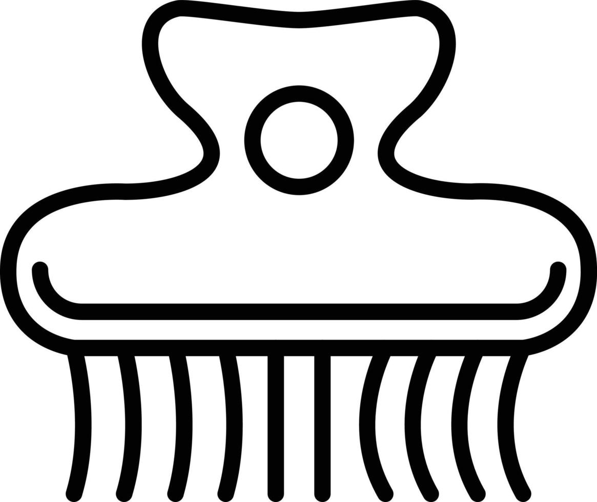 icono de línea de pinza de pelo vector