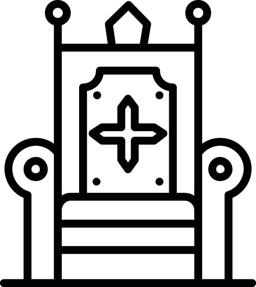 Throne Line Icon vector