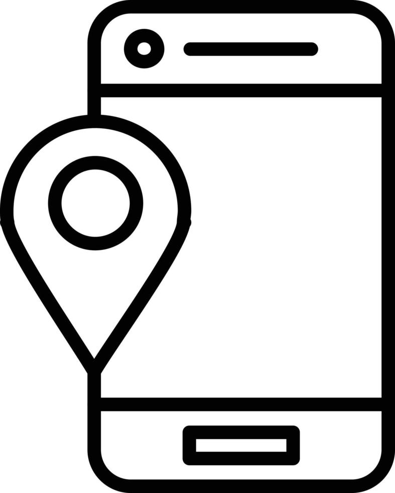 Gps Line Icon vector